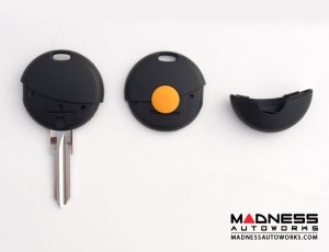 smart fortwo Key Fob Replacement Part - Black Key + Case - 450 Model - 1 button